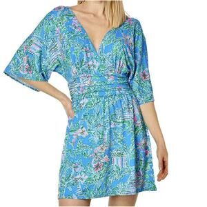 Lilly Pulitzer Parigi Skort Romper Boca Blue Beneath Bougainvilla Small NWT